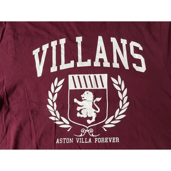 Aston Villa FC T-Shirt Premier League Soccer Football Size L - Picture 2 of 8